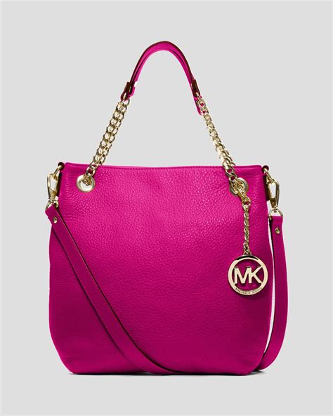 michael kors jet set chain medium leather shoulder bag|Michael Kors purse chain strap.